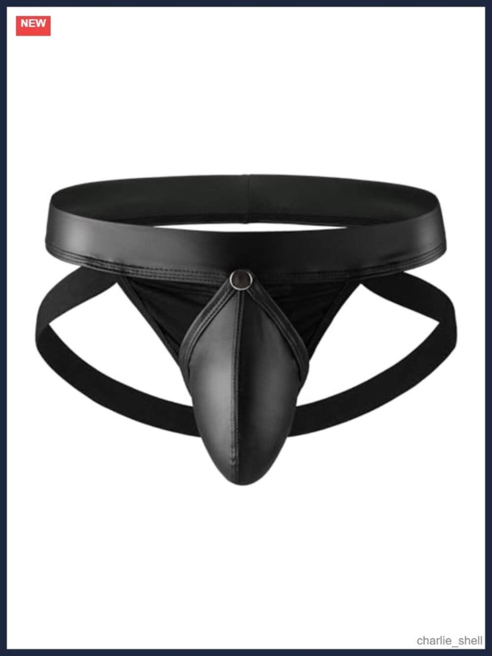 Mens Faux Leather Jockstrap G-String Thong Clubwear Underwear